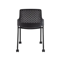 Safco Next Polypropylene Office Chair, Black, 4/Carton (4314BL)