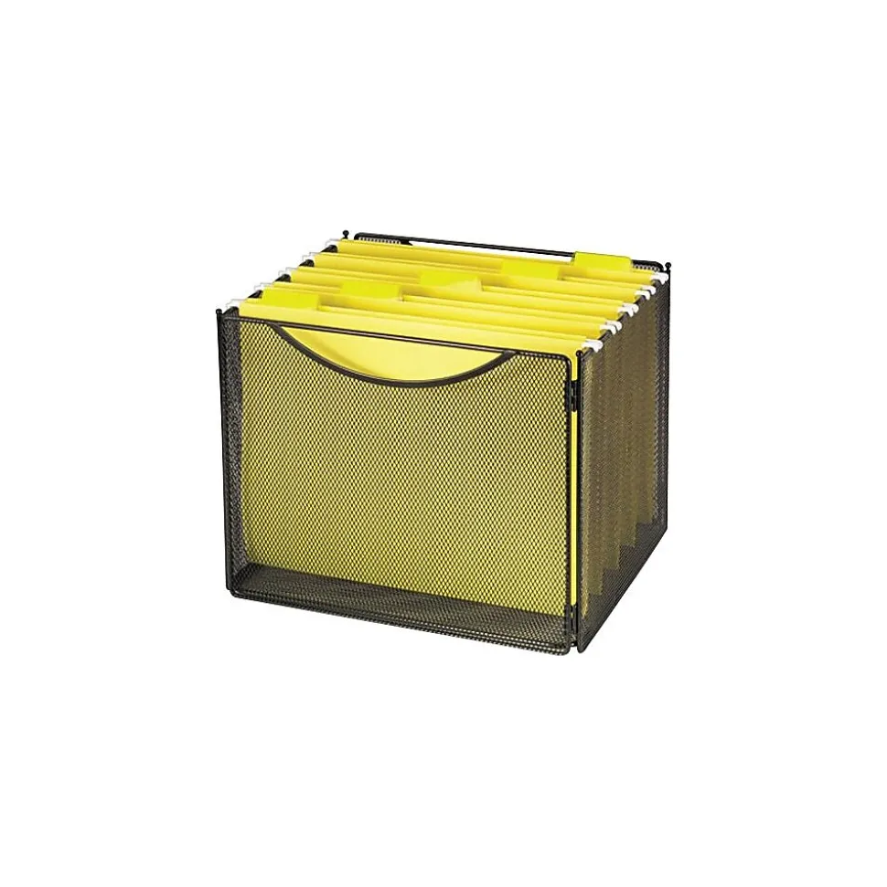 Safco Onyx™ Desktop Box File, Black, 10"H x 12 1/2"W x 11"D