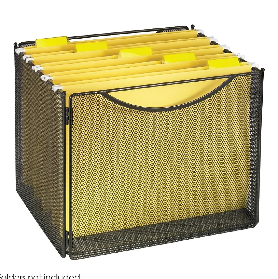 Safco Onyx™ Desktop Box File, Black, 10"H x 12 1/2"W x 11"D