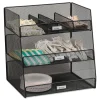 Safco Onyx Hospitality Break Room Organizer, 3-Tier, Black (3293BL)