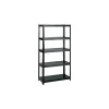 Safco 4-Shelf Powder-Coated Steel Stand Alone Shelving, 36", Black (5247BL)