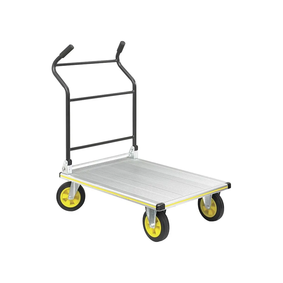 Safco STOW AWAY Platform Truck, 1000 lbs., Aluminum/Black (4053NC)