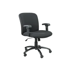 Safco Uber Fabric Computer and Desk Chair, Black (3491BL)