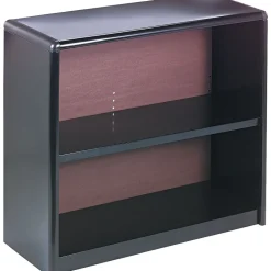 Safco ValueMate Economy 28"H 2-Shelf Steel Bookcase, Black (7170BL)