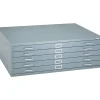Safco® Versatile Steel Flat Files, 5-Drawers: 43x32", 16-1/2Hx46-3/8Wx35-3/8"D, Grey