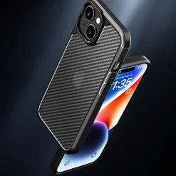 SaharaCase Anti-Slip MagSafe Phone Case for iPhone 15, Shock Absorbing, Black (CP00439)