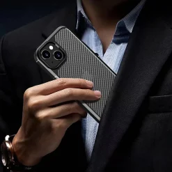 SaharaCase Anti-Slip MagSafe Phone Case for iPhone 15, Shock Absorbing, Black (CP00439)