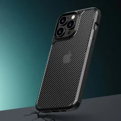 SaharaCase Anti-Slip MagSafe Phone Case for iPhone 15 Pro Max, Shock Absorbing, Black (CP00470)