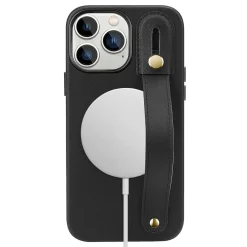 SaharaCase FingerGrip MagSafe Phone Case for iPhone 15 Pro, Shock Absorbing, Black (CP00465)