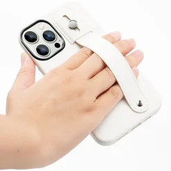 SaharaCase FingerGrip MagSafe Phone Case for iPhone 15 Pro, Shock Absorbing, White (CP00466)