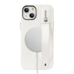 SaharaCase FingerGrip MagSafe Phone Case for iPhone 15, Shock Absorbing, White (CP00444)