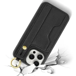 SaharaCase FingerGrip MagSafe Phone Case for iPhone 15 Pro Max, Shock Absorbing, Black (CP00484)