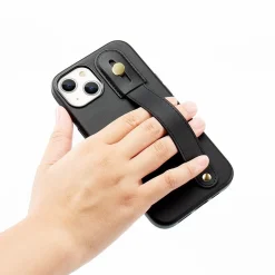 SaharaCase FingerGrip MagSafe Phone Case for iPhone 15 Plus, Shock Absorbing, Black (CP00452)