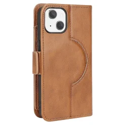 SaharaCase Folio Wallet MagSafe Phone Case for iPhone 15 Plus, Shock Absorbing, Brown (CP00455)