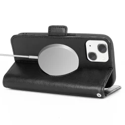 SaharaCase Folio Wallet MagSafe Phone Case for iPhone 15, Shock Absorbing, Black (CP00445)