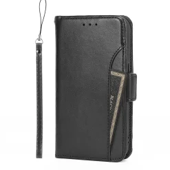 SaharaCase Folio Wallet MagSafe Phone Case for iPhone 15 Plus, Shock Absorbing, Black (CP00454)