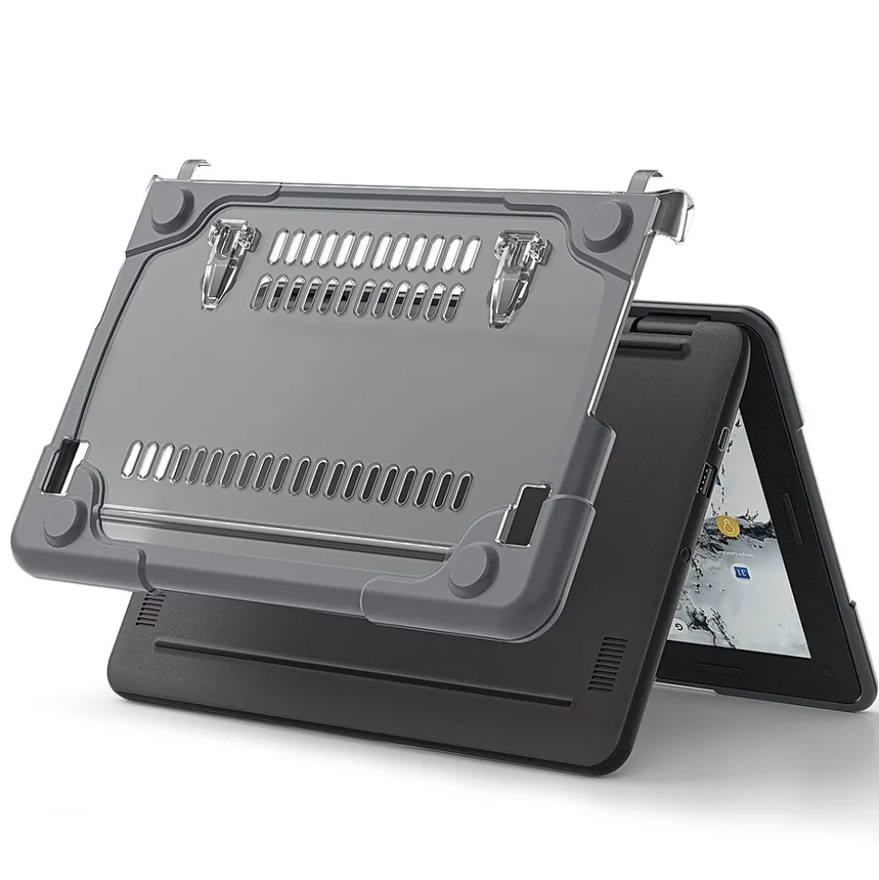 SaharaCase Hard Shell Laptop Case for Dell Chromebook, Gray/Clear (LT00054)