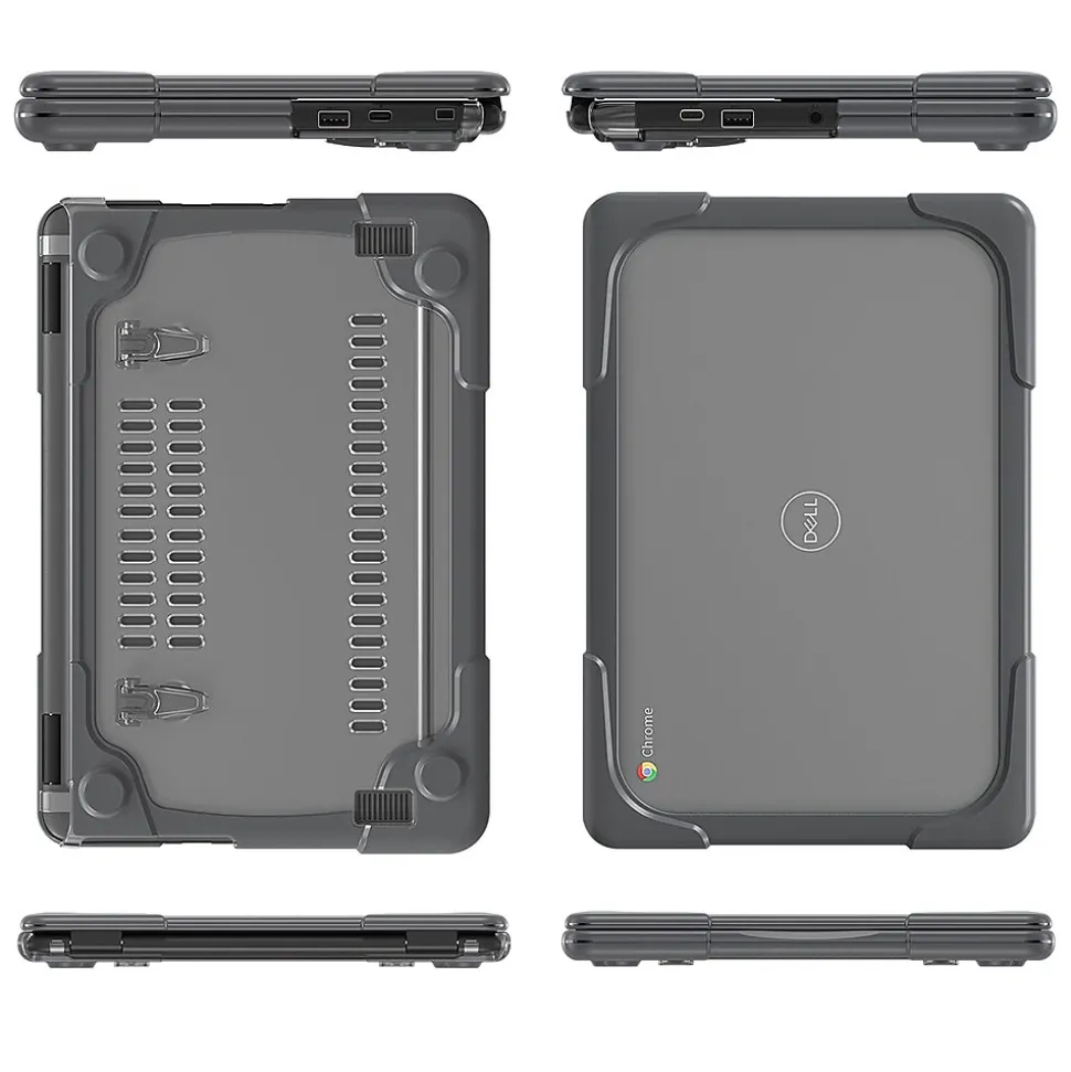 SaharaCase Hard Shell Laptop Case for Dell Chromebook, Gray/Clear (LT00054)