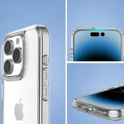 SaharaCase Hybrid-Flex Case with Glass Screen, Camera Protector for iPhone 15 Pro Max, Shock Absorbing, Clear (CP469ZD128ZD131)