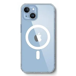 SaharaCase Hybrid-Flex Hard Shell MagSafe Phone Case for iPhone 15, Shock Absorbing, Clear (CP00441)