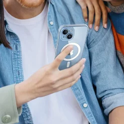 SaharaCase Hybrid-Flex Hard Shell MagSafe Phone Case for iPhone 15, Shock Absorbing, Clear (CP00441)