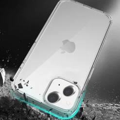 SaharaCase Hybrid-Flex Hard Shell MagSafe Phone Case for iPhone 15, Shock Absorbing, Clear (CP00438)