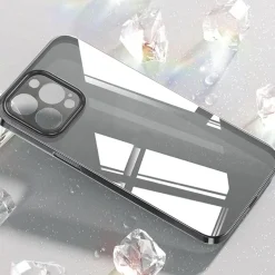 SaharaCase Hybrid-Flex Hard Shell MagSafe Phone Case for iPhone 15 Pro, Shock Absorbing, Clear Black (CP00458)