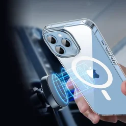 SaharaCase Hybrid-Flex Hard Shell MagSafe Phone Case for iPhone 15 Pro, Shock Absorbing, Clear (CP00459)