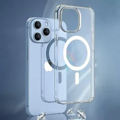 SaharaCase Hybrid-Flex Hard Shell MagSafe Phone Case for iPhone 15 Pro, Shock Absorbing, Clear (CP00459)