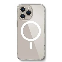 SaharaCase Hybrid-Flex Hard Shell MagSafe Case for iPhone 15 Pro Max, Shock Absorbing, Clear (CP00472)