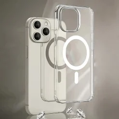 SaharaCase Hybrid-Flex Hard Shell MagSafe Case for iPhone 15 Pro Max, Shock Absorbing, Clear (CP00472)