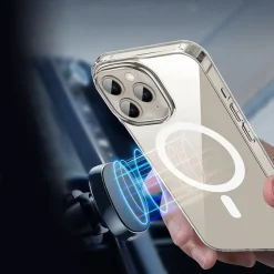 SaharaCase Hybrid-Flex Hard Shell MagSafe Case for iPhone 15 Pro Max, Shock Absorbing, Clear (CP00472)