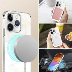 SaharaCase MagSafe Phone Case for iPhone 15 Pro Max, Shock Absorbing, White Marble (CP00476)