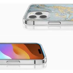 SaharaCase MagSafe Phone Case for iPhone 15 Pro, Shock Absorbing, Blue Marble (CP00462)