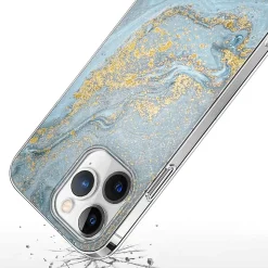 SaharaCase MagSafe Phone Case for iPhone 15 Pro, Shock Absorbing, Blue Marble (CP00462)
