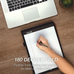 Samsill Contrast Stitch Leather Padfolio, Tan (SAM71716)