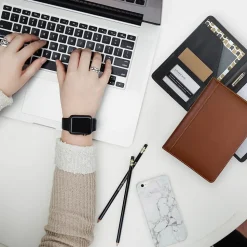 Samsill Junior Leather Portfolio Case, Tan (SAM71736)