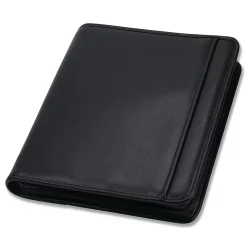 Samsill Professional Faux Leather Portfolio Case with Zipper Closure, Black (SAM15650)
