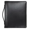 Samsill Regal Genuine Leather Zippered Padfolio, Black (15540)