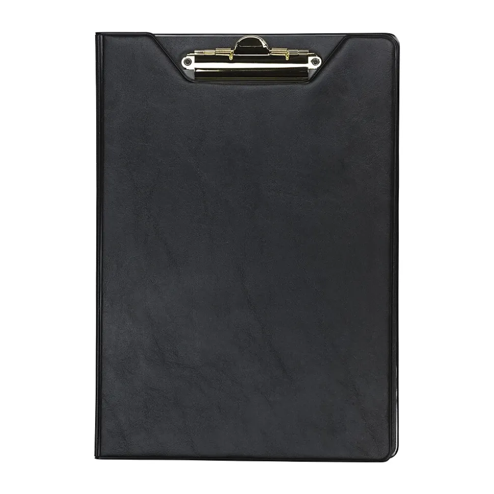 Samsill Value Series Faux Leather Padfolio/Notepad, Black (71410)