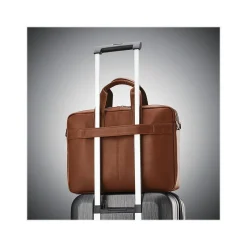 Samsonite Classic Leather Slim Briefcase, Cognac (126038-1221)