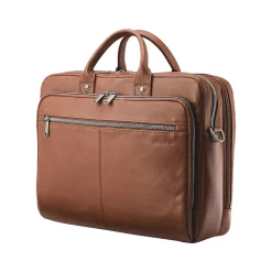 Samsonite Classic Leather Top Loading Briefcase, Cognac (126039-1221)