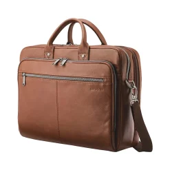 Samsonite Classic Leather Top Loading Briefcase, Cognac (126039-1221)