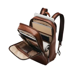 Samsonite Classic Leather Laptop Backpack, Solid, Cognac (126036-1221)