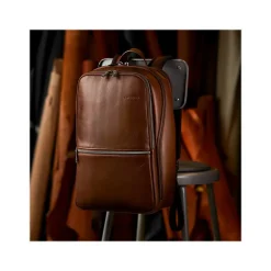 Samsonite Classic Leather Laptop Backpack, Solid, Cognac (126036-1221)