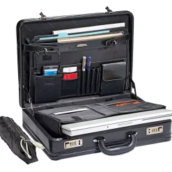 Samsonite Expandable Laptop Attache, Black Leather (44077-1041)