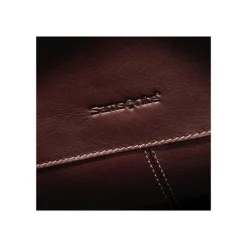 Samsonite Flapover Double Gusset Laptop Briefcase, Brown Leather (45798-1139)