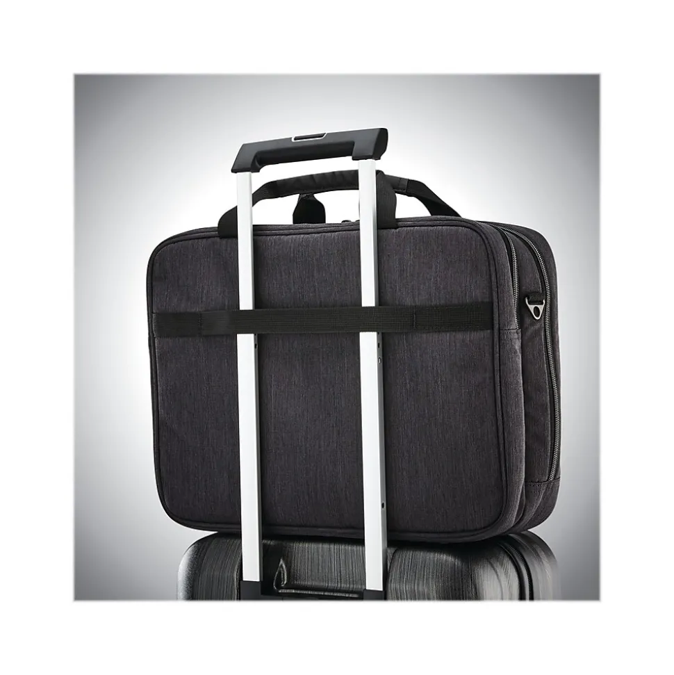 Samsonite Modern Utility Polyester Top Loading Briefcase, Heathered Gray (126442-5794)