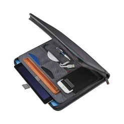 Samsonite Xenon Business Polyester Padfolio with Zipper Closure, Steel Gray (116465-1829)