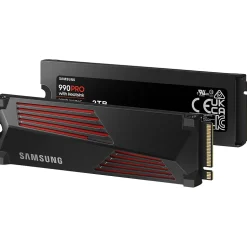 Samsung 990 PRO with Heatsink 2TB M.2 PCIe 4.0 NVMe Internal Solid-State Drive, V-NAND (MZ-V9P2T0CW)